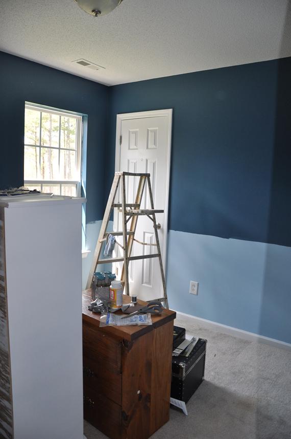 Craft Room Turns Darker Blue