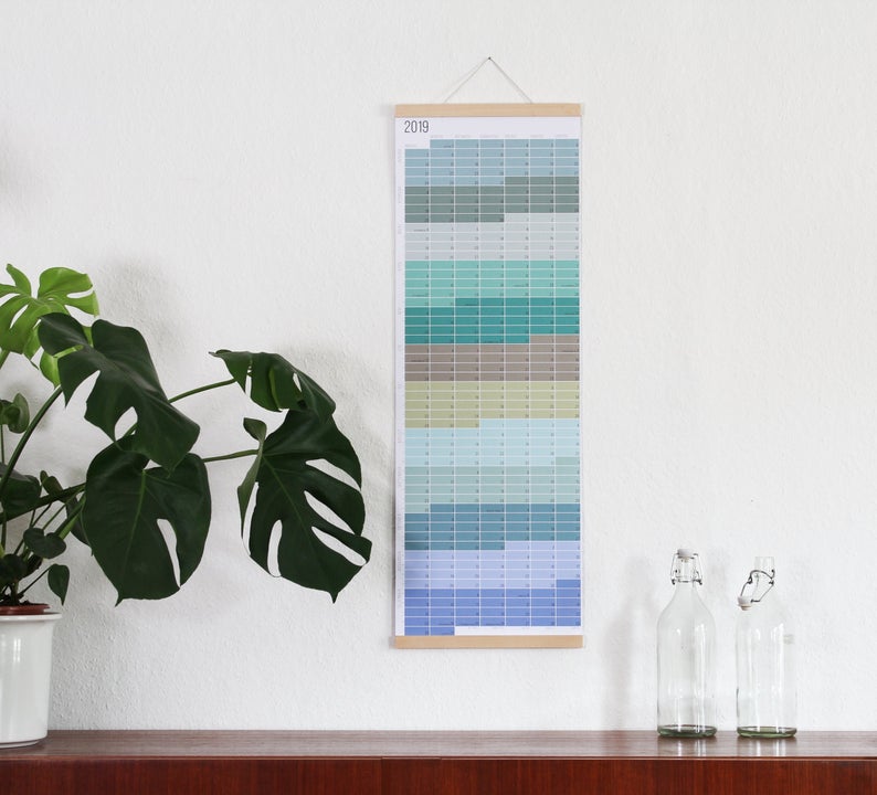 minimalist wall calendar from Etsy seller