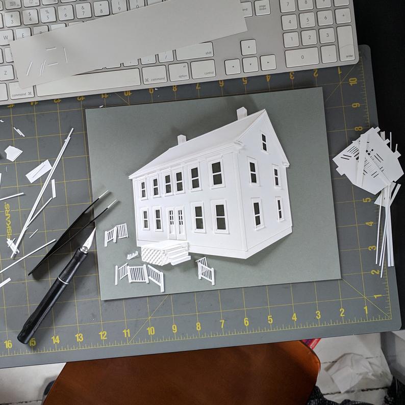 Paper cutting your house diy